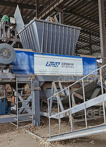 Double-Shaft Biomass Shredder