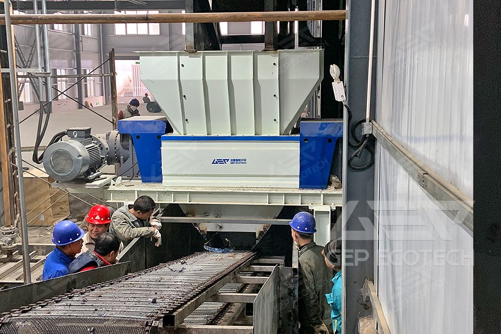 Iron Sheet Oil Drum Shredding Project in Henan, China