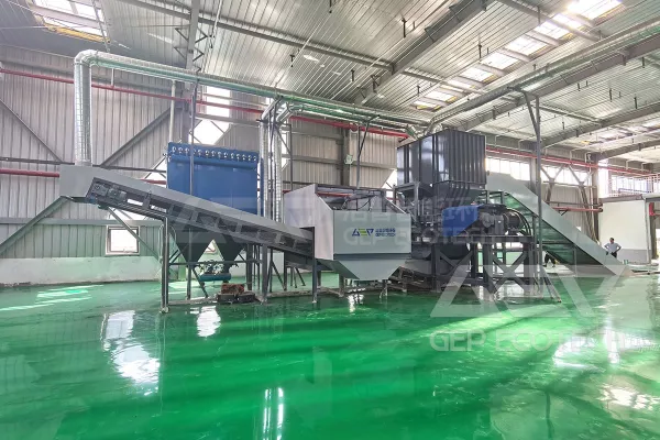 This large-scale garden waste treatment production line