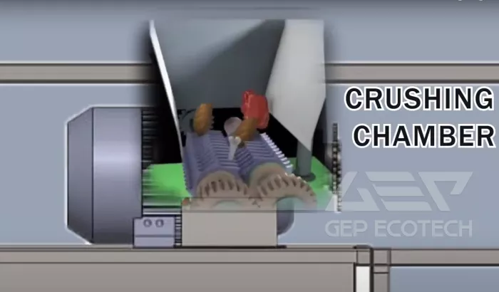food waste crushing chamber