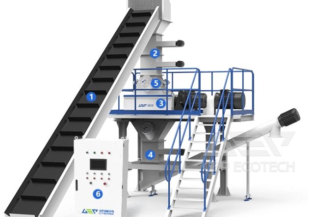 Shredder of Medical Waste That Consists Mainly of Plastic and Biomass