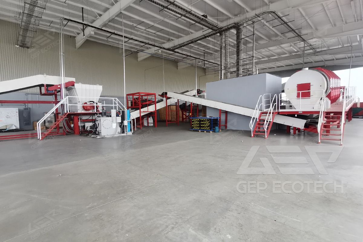 Shredding and Sorting Plant for Plastic and Rubber