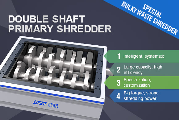 Double shaft primary shredder