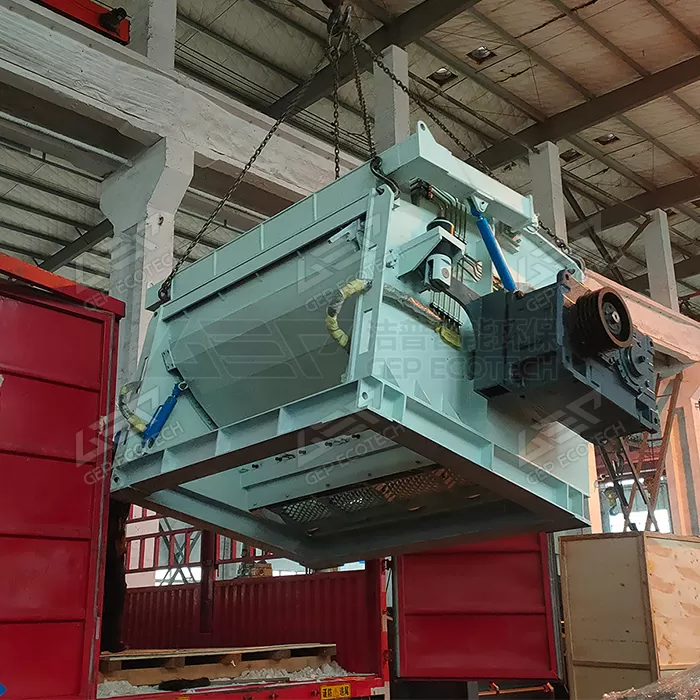 Single Shaft Shredder Unit China 35 KW for Industrial Waste Recycling