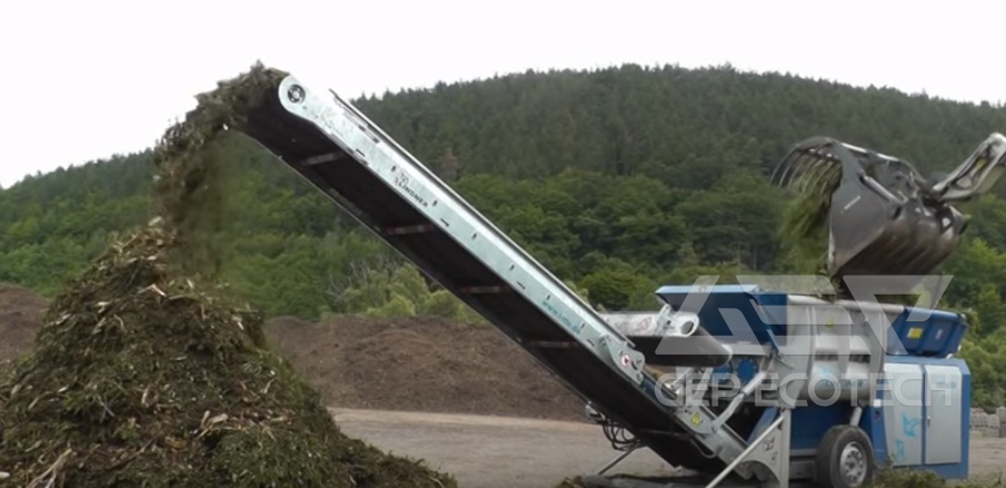 mobile green waste shredder