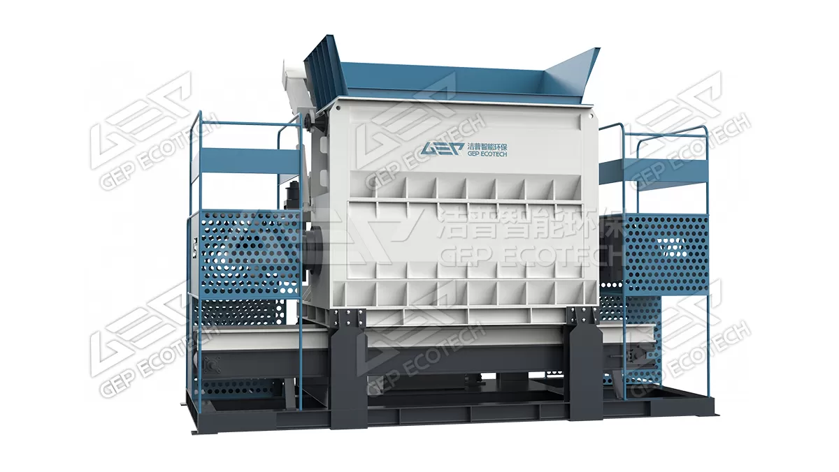 Case study of a single shaft shredder for domestic waste disposal