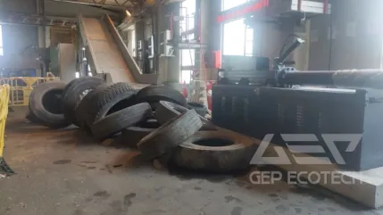 Waste Tire Shredding and Recycling System