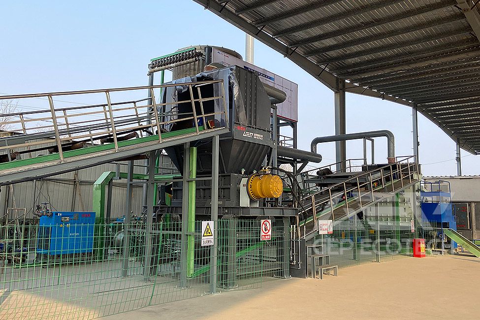 Double-Shaft Industrial Waste Shredder