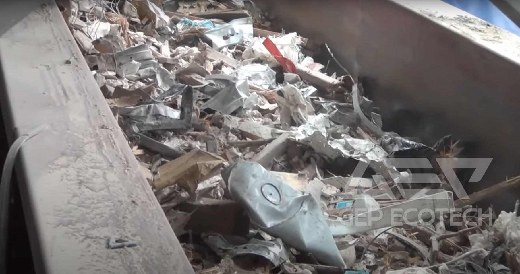 Wind Sifter to Remove Light Density Particles From a Construction Waste Crushing Plant