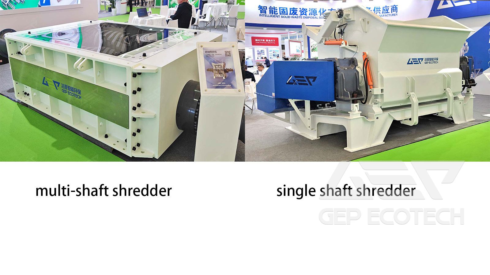 multi-shaft and single shaft shredder